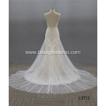 Sleeveless A Line Bridal Gowns Sheer Lace Appliqued Sequins Plus Size Robe De Mariee Custom nigerian wedding dresses